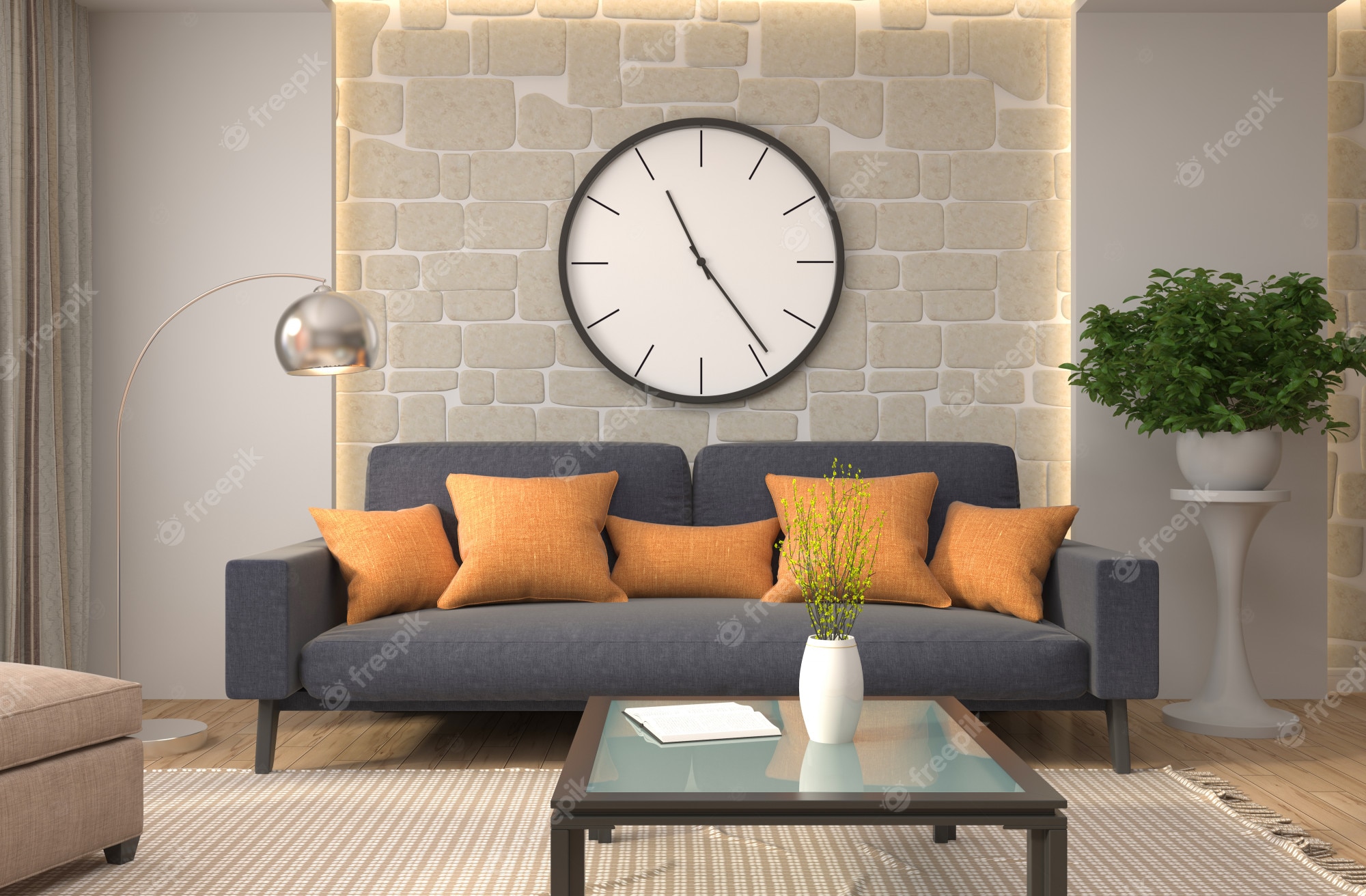 living room wall clock decor ideas