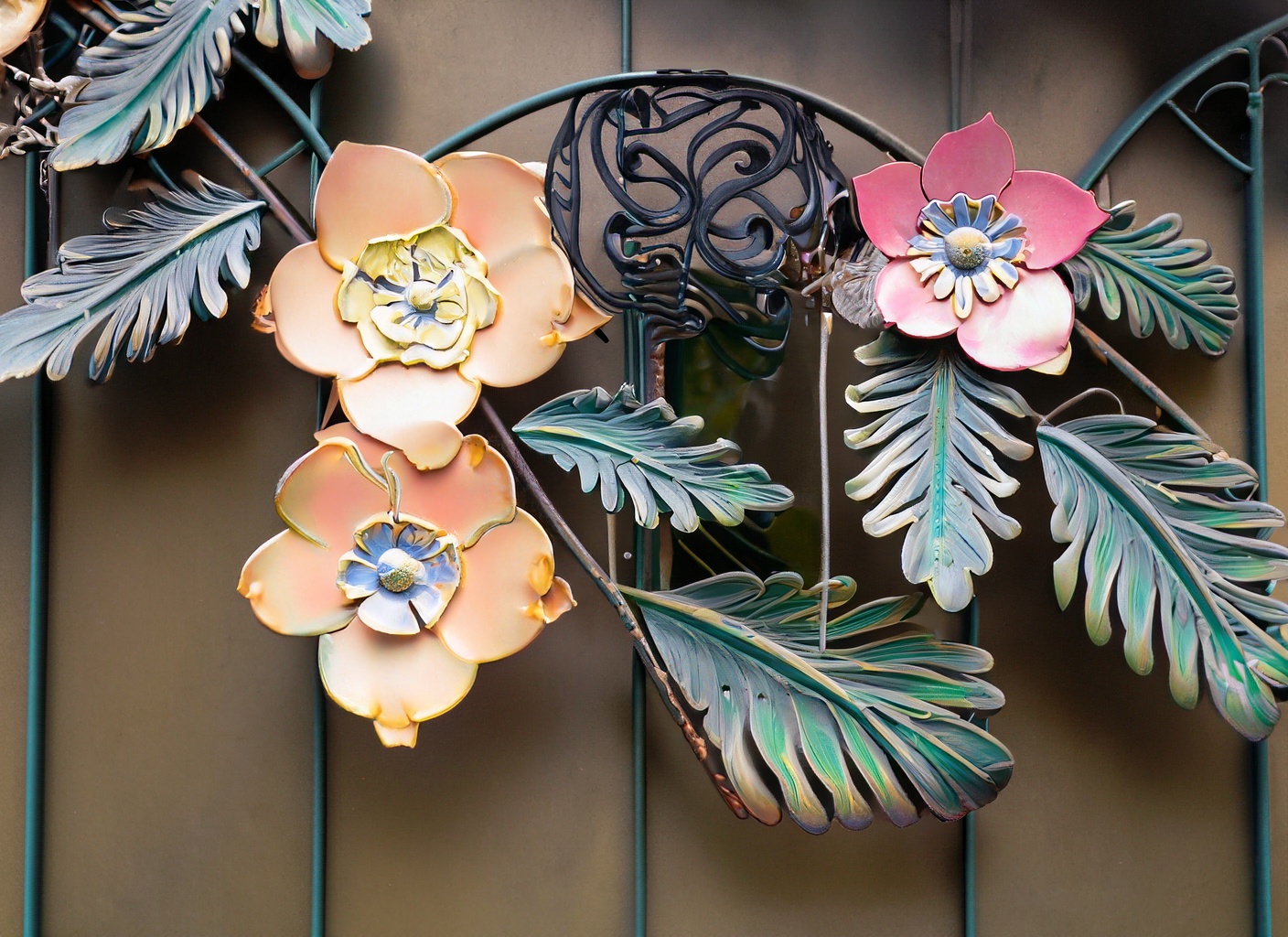 outdoor metal wall art flowers